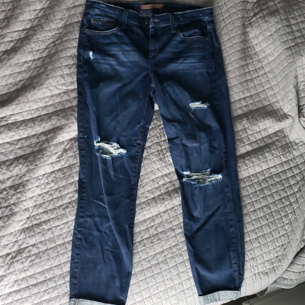 Sold Joe's Jeans Distressed mid rise straight crop